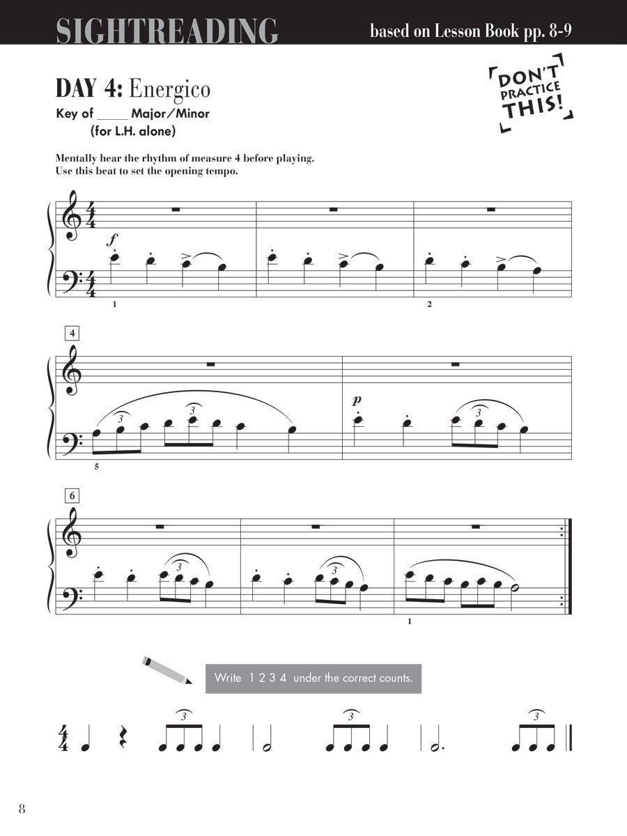 Piano Adventures® Level 3B Sightreading Book