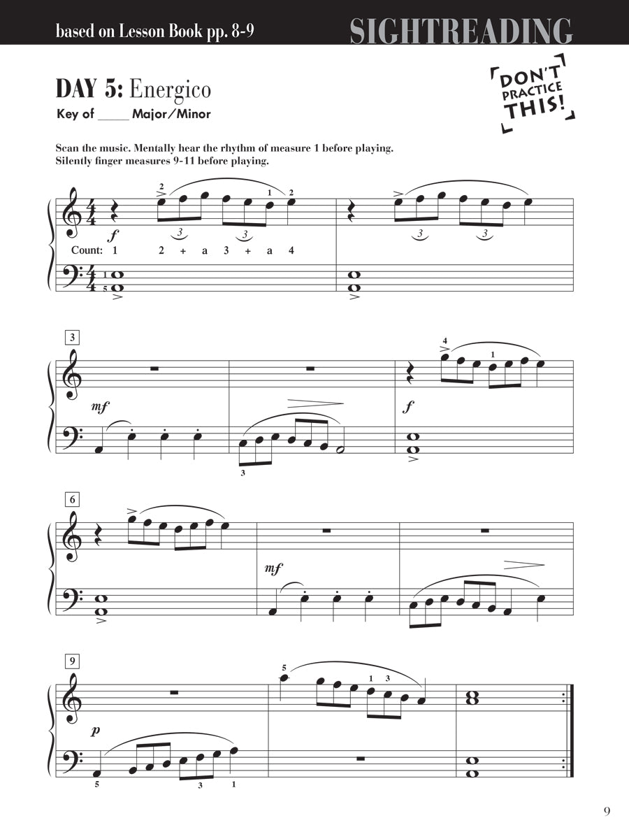 Piano Adventures® Level 3B Sightreading Book