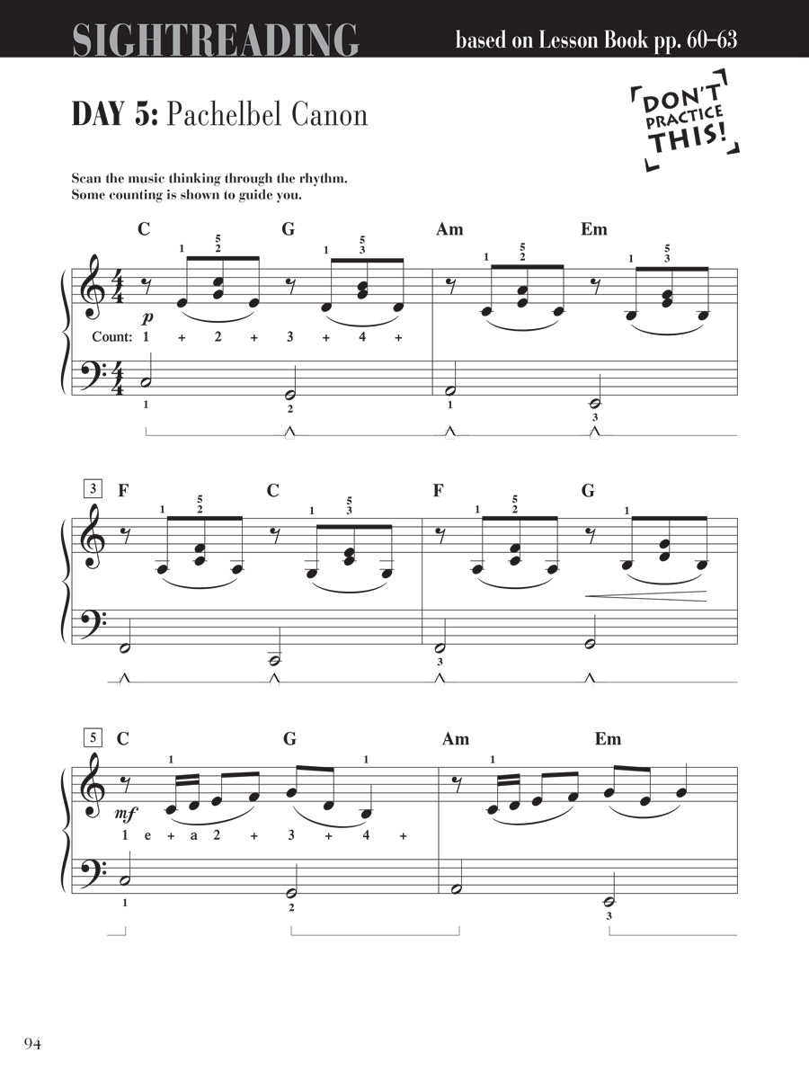 Piano Adventures® Level 3B Sightreading Book