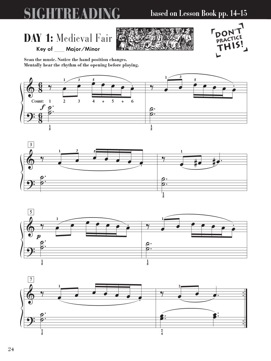 Piano Adventures® Level 4 Sightreading Book