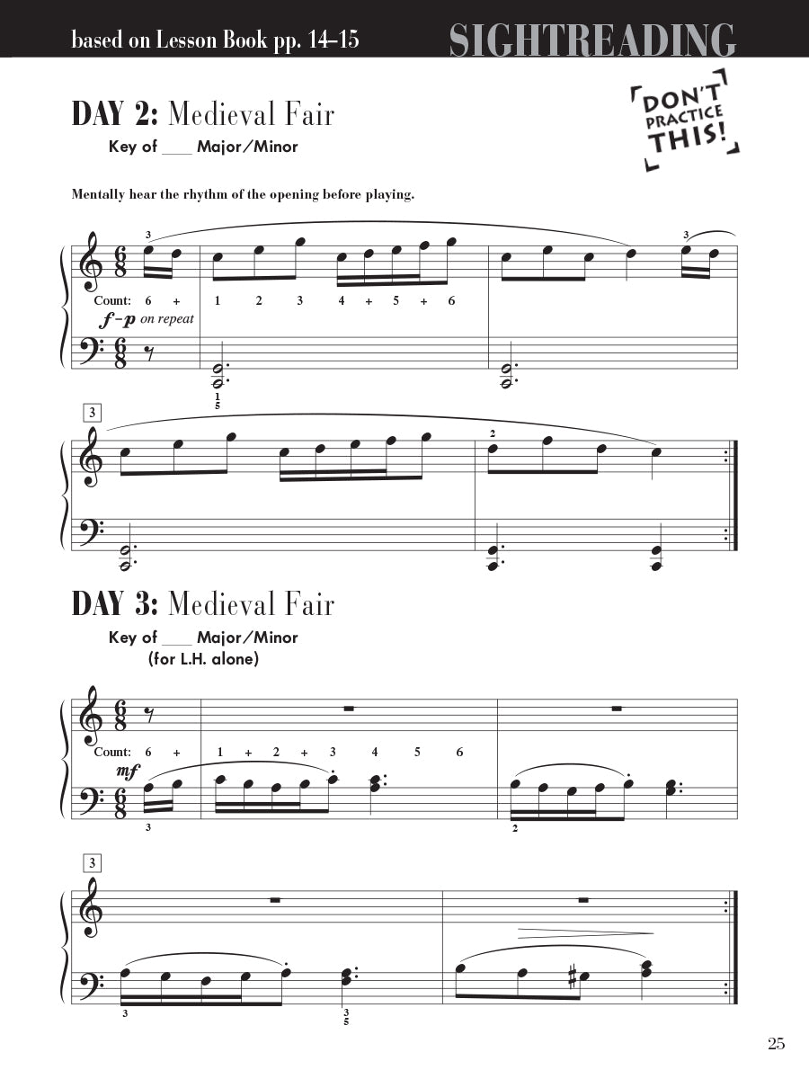 Piano Adventures® Level 4 Sightreading Book