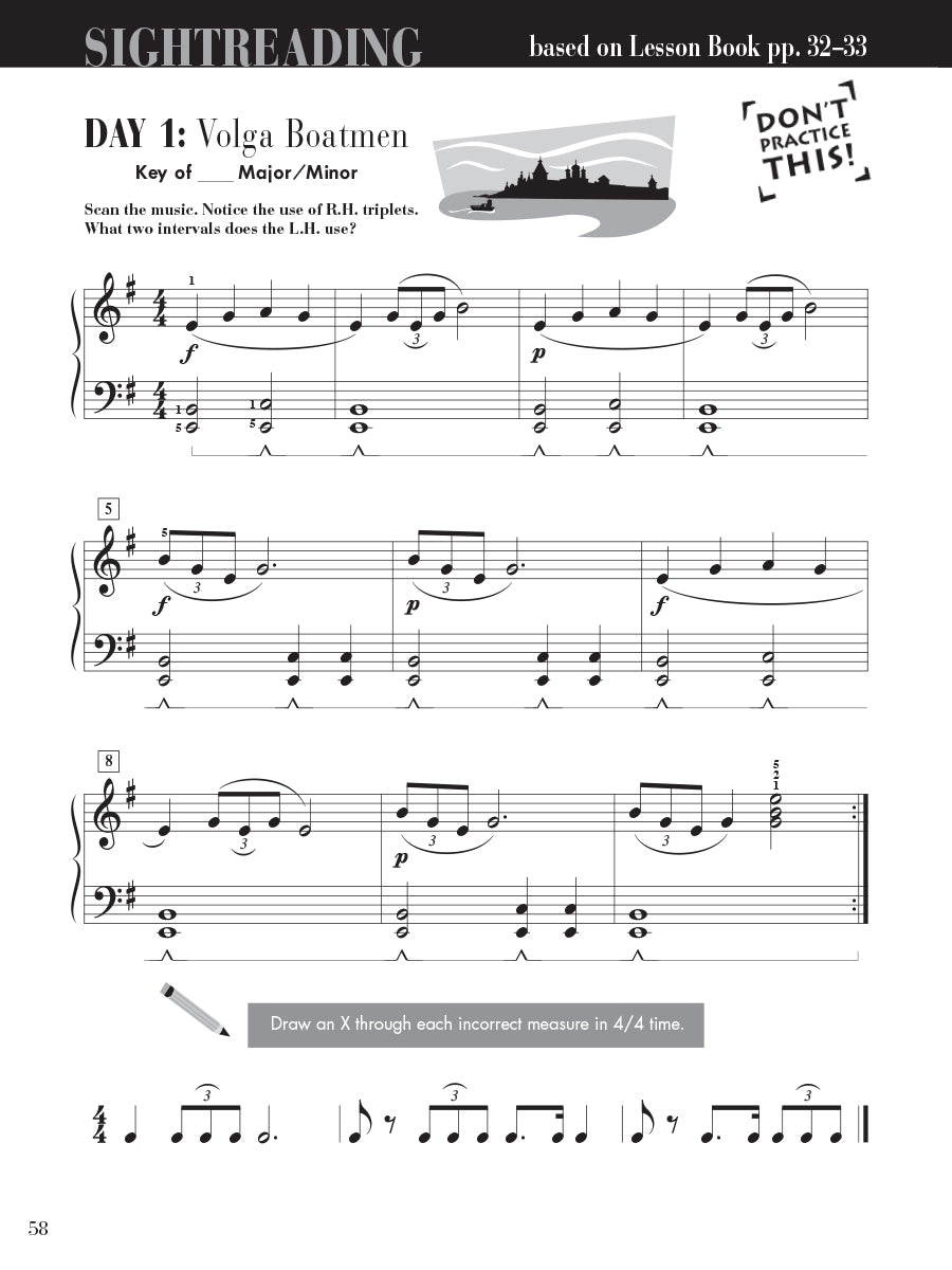 Piano Adventures® Level 4 Sightreading Book