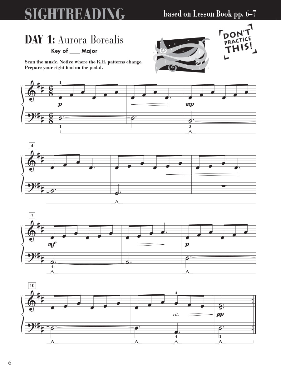 Piano Adventures® Level 4 Sightreading Book