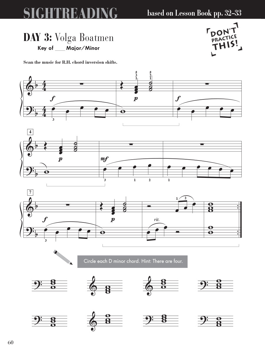 Piano Adventures® Level 4 Sightreading Book