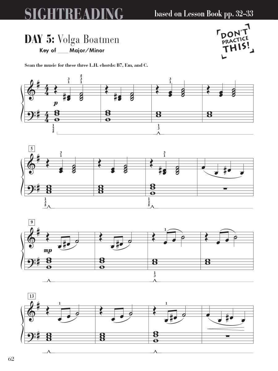 Piano Adventures® Level 4 Sightreading Book