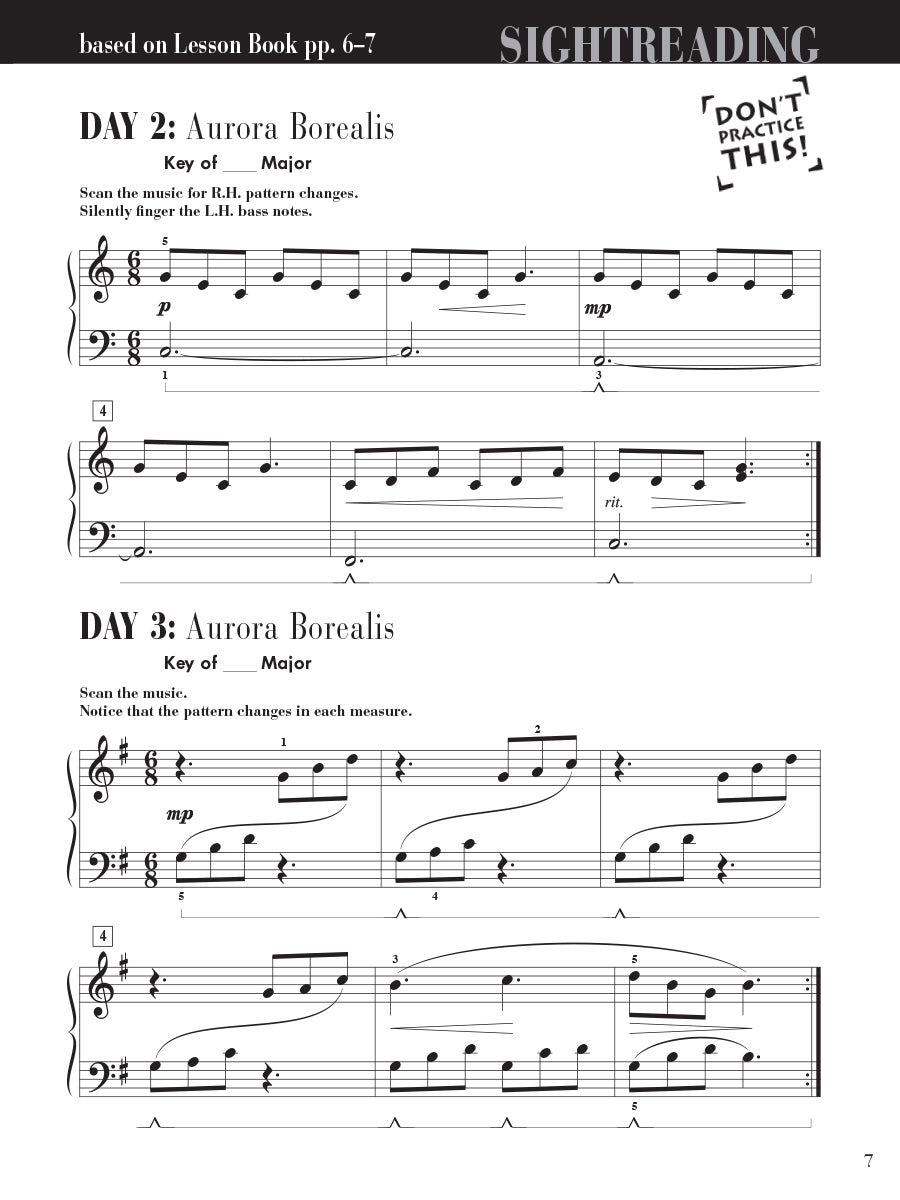 Piano Adventures® Level 4 Sightreading Book