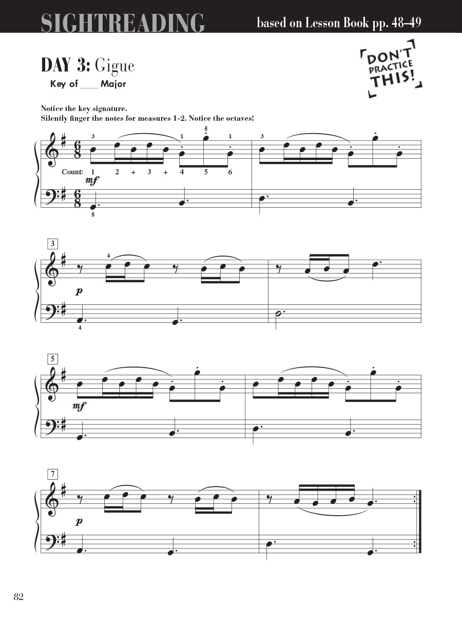 Piano Adventures® Level 4 Sightreading Book