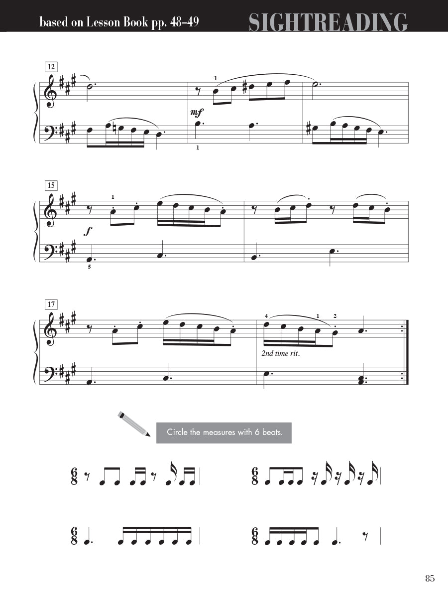 Piano Adventures® Level 4 Sightreading Book