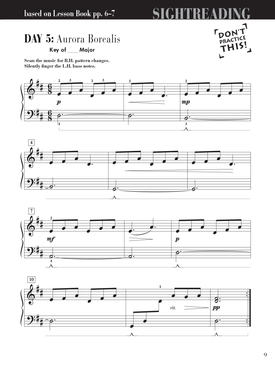 Piano Adventures® Level 4 Sightreading Book