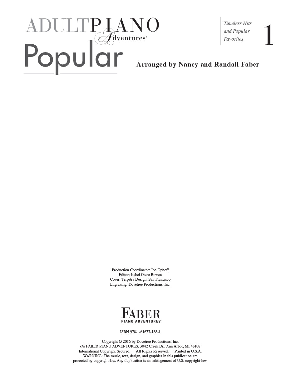 Adult Piano Adventures Popular Book 1