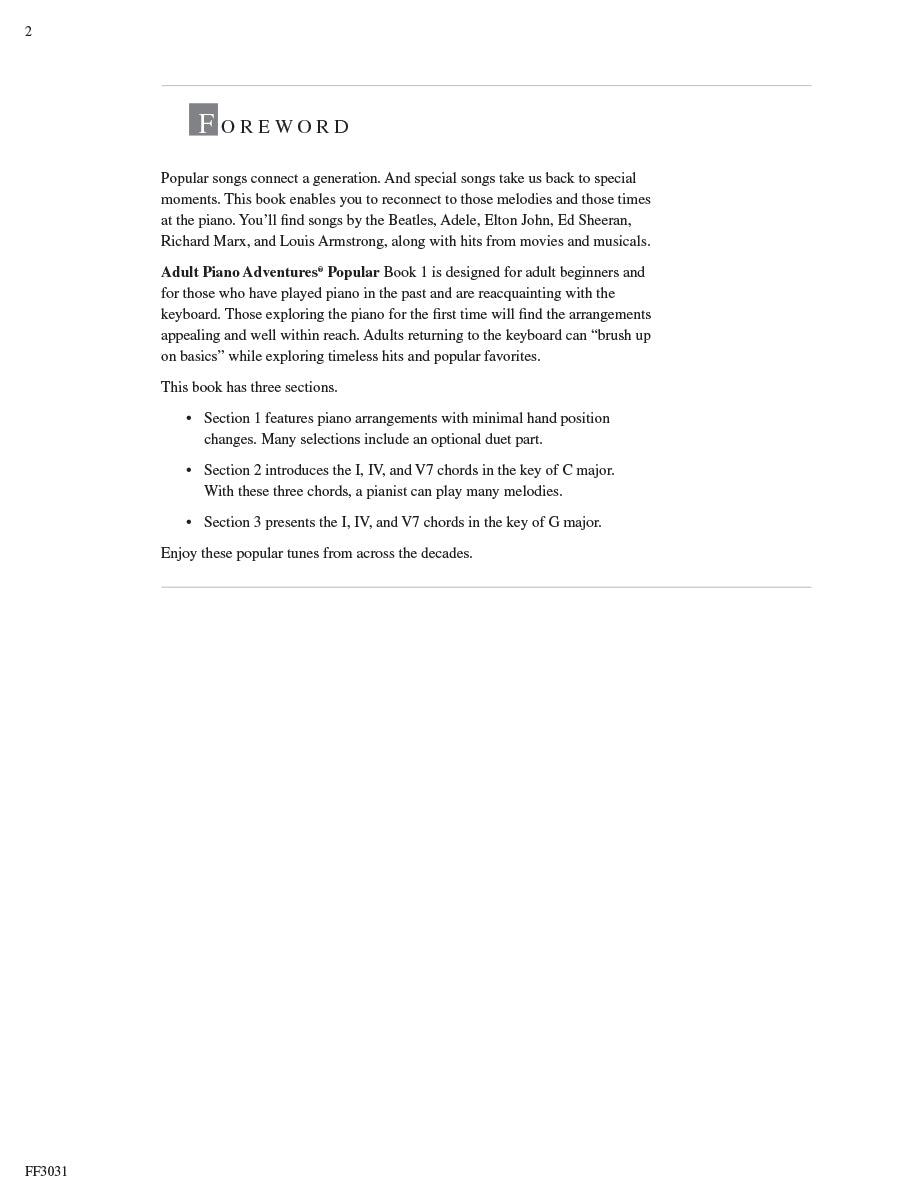 Adult Piano Adventures Popular Book 1