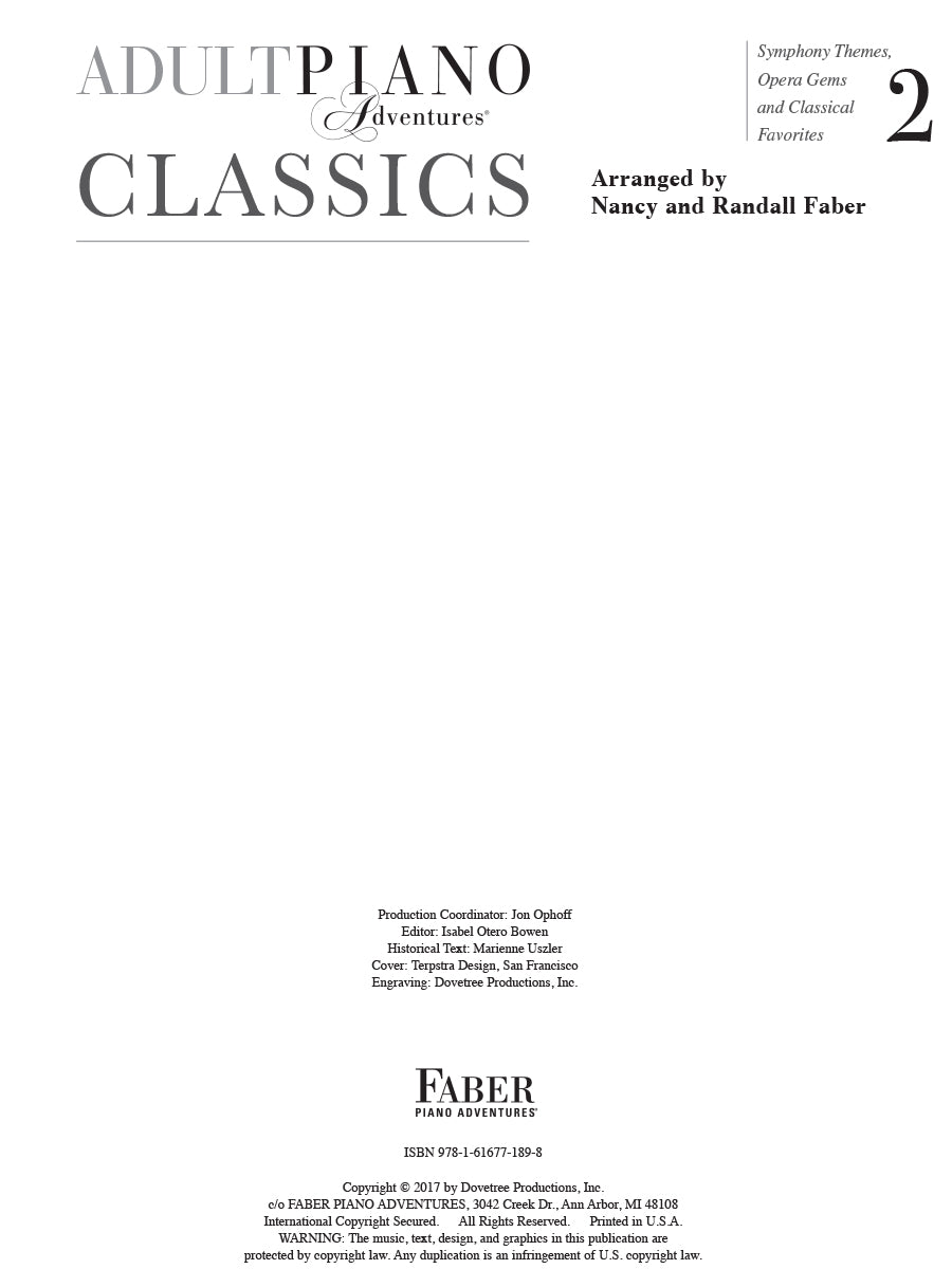 Adult Piano Adventures Classics Book 2