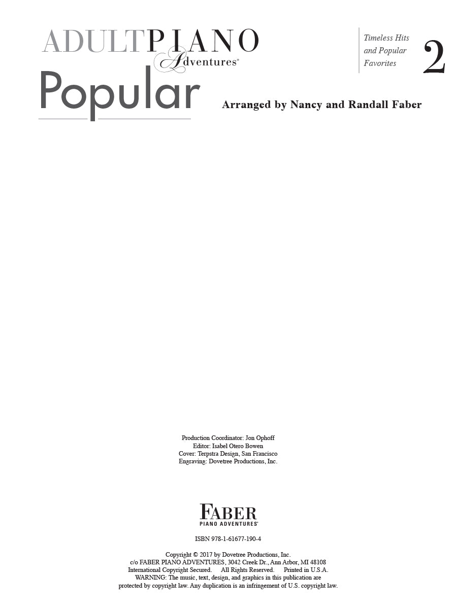 Adult Piano Adventures Popular Book 2