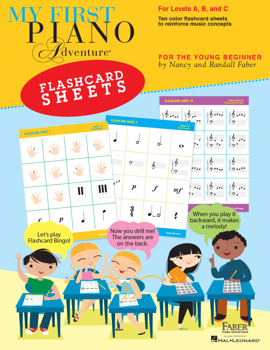 My First Piano Adventure Flashcard Sheets