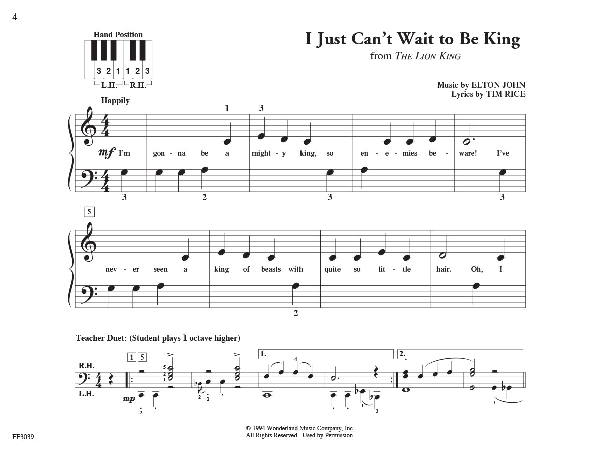 PreTime® Piano Disney