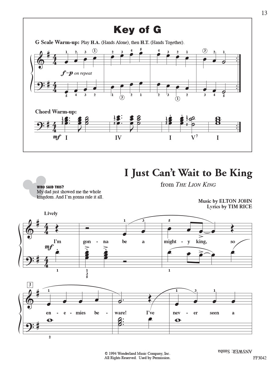 ChordTime® Piano Disney