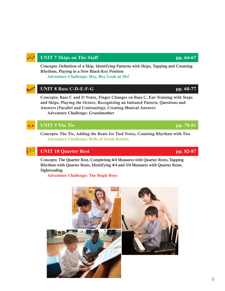 Piano Adventures® Primer Level Unit Assessments