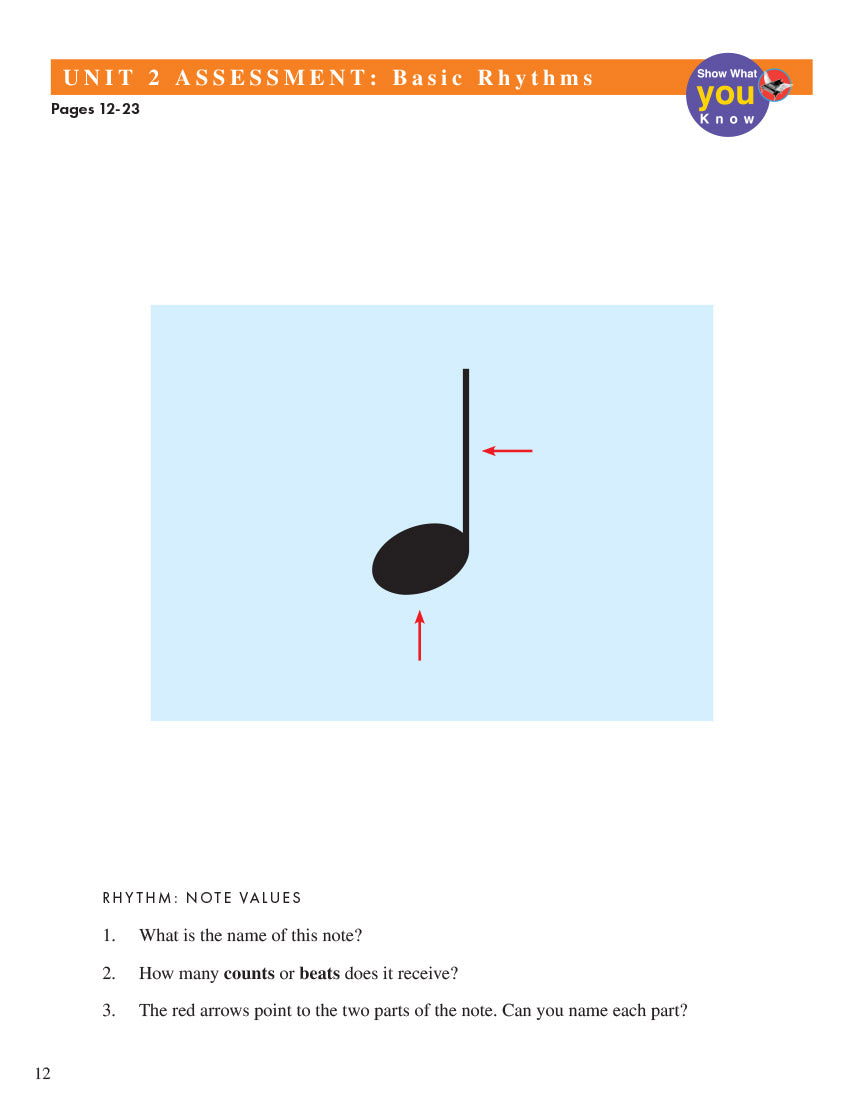 Piano Adventures® Primer Level Unit Assessments