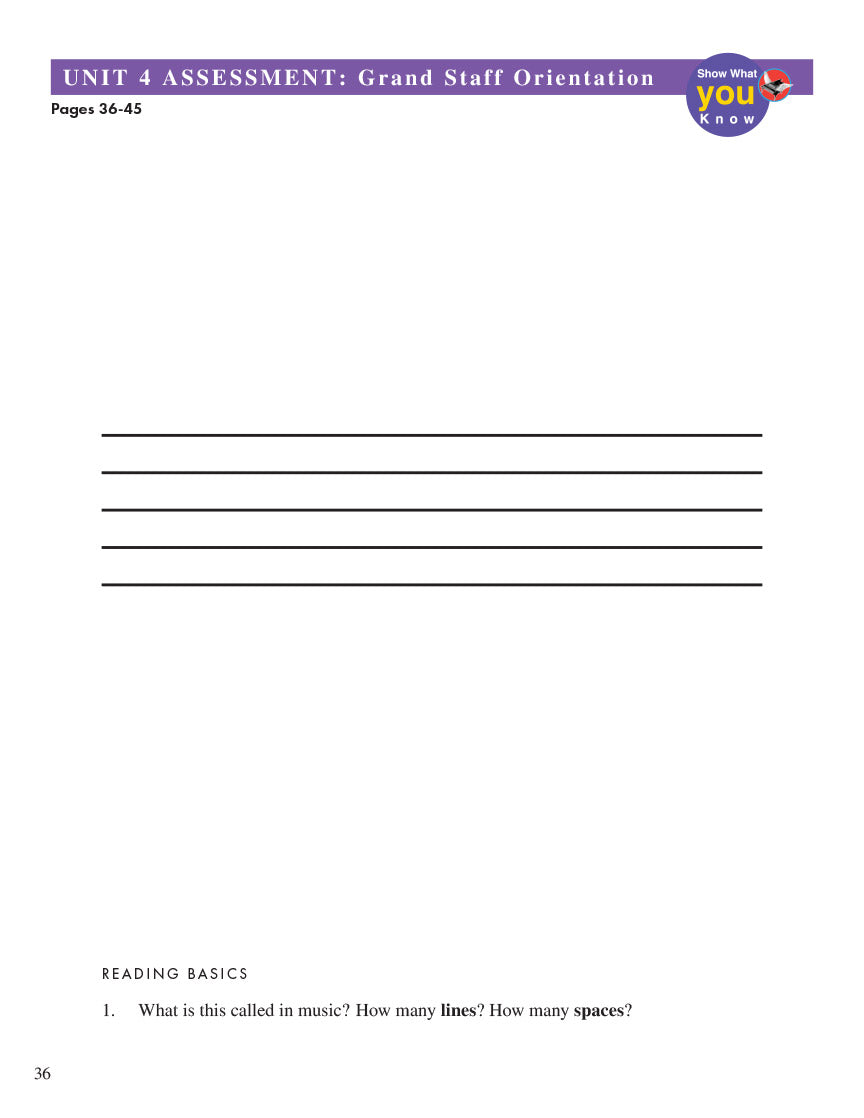 Piano Adventures® Primer Level Unit Assessments