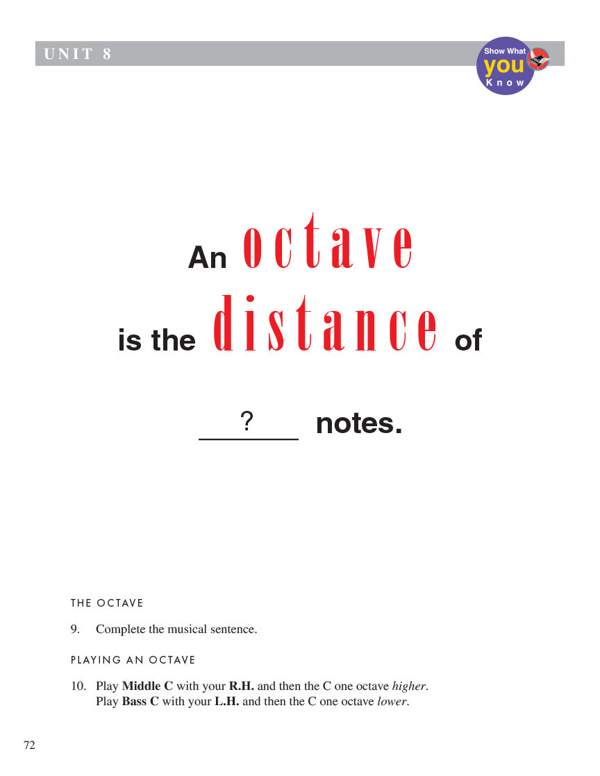 Piano Adventures® Primer Level Unit Assessments