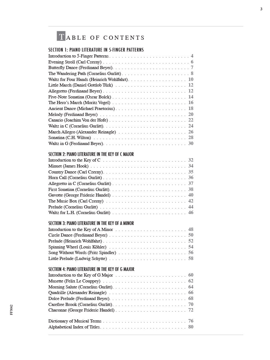 Adult Piano Adventures Literature for the Piano Book 1