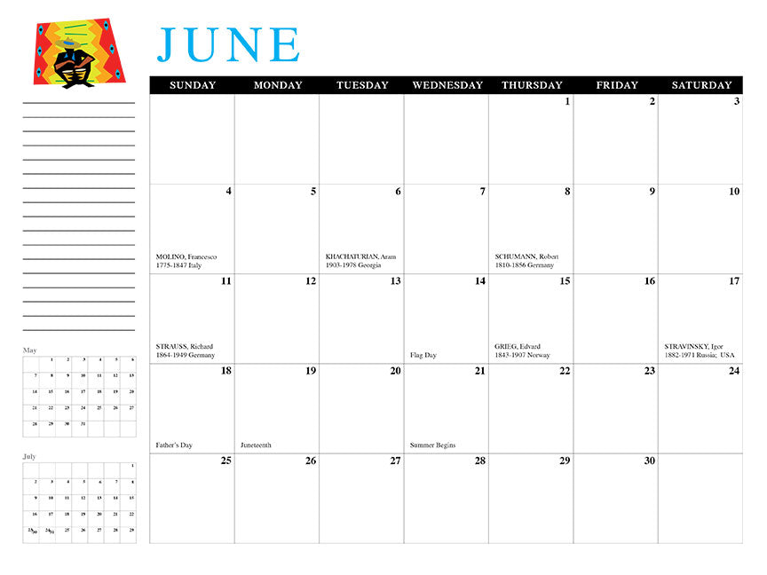 Piano Adventures 2023 Calendar