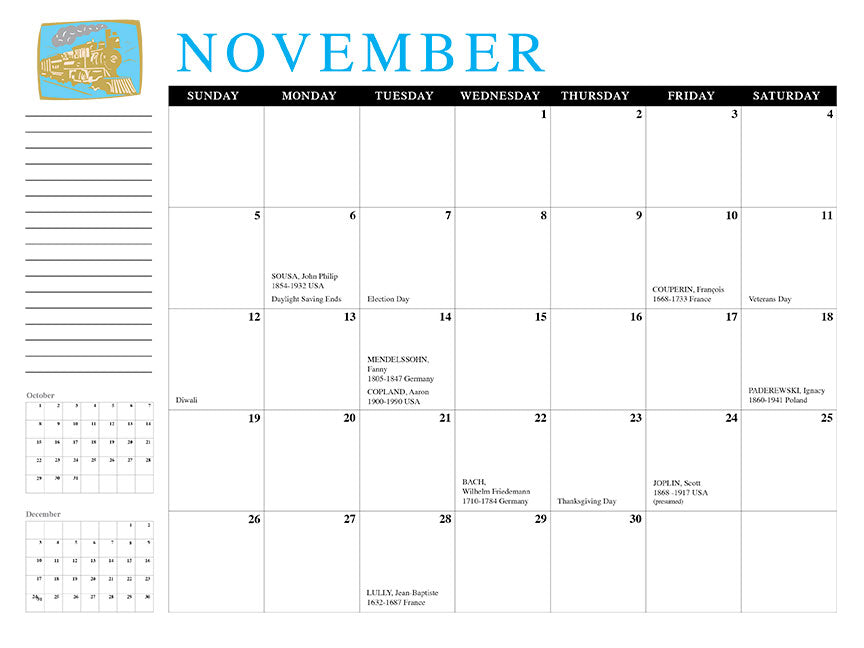 Piano Adventures 2023 Calendar